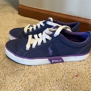 Polo by Ralph Lauren Purple and White Athletic Shoes